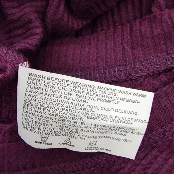 Willow Bay Top Plus Size 4X Lightweight Sheer Stretch Long Sleeve Casual Purple - Picture 6 of 6